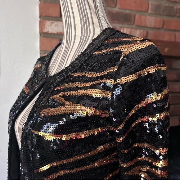 Lover + Friends Excusez Moi Sequin Jacket in Wildcat Sz XS - Picture 8 of 12